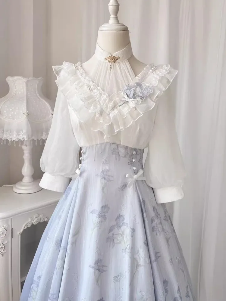 우아한 여성 여름 프랑스 빈티지 꽃 미디 드레스 한국어 - French Vintage Floral Midi Dress 리뷰 및 가격