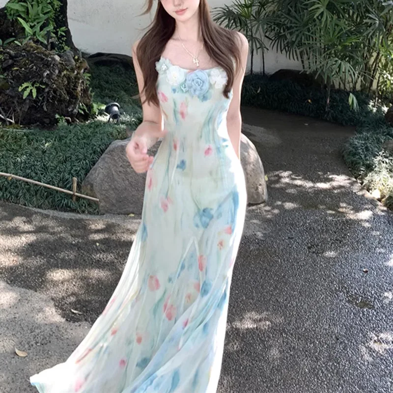 카와이 스위트 Y2k 일본 미디 드레스 여성 레이스 플 - French Vintage Floral Midi Dress 리뷰 및 가격
