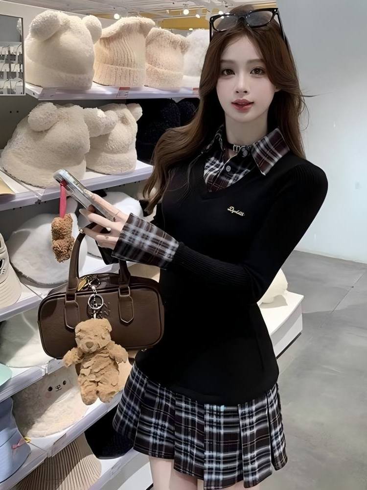 한국 스타일 슬림핏 폴로 칼라 A라인 셔츠 드레스 여성 - Korean Style A Line Shirt Dress 리뷰 및 가격